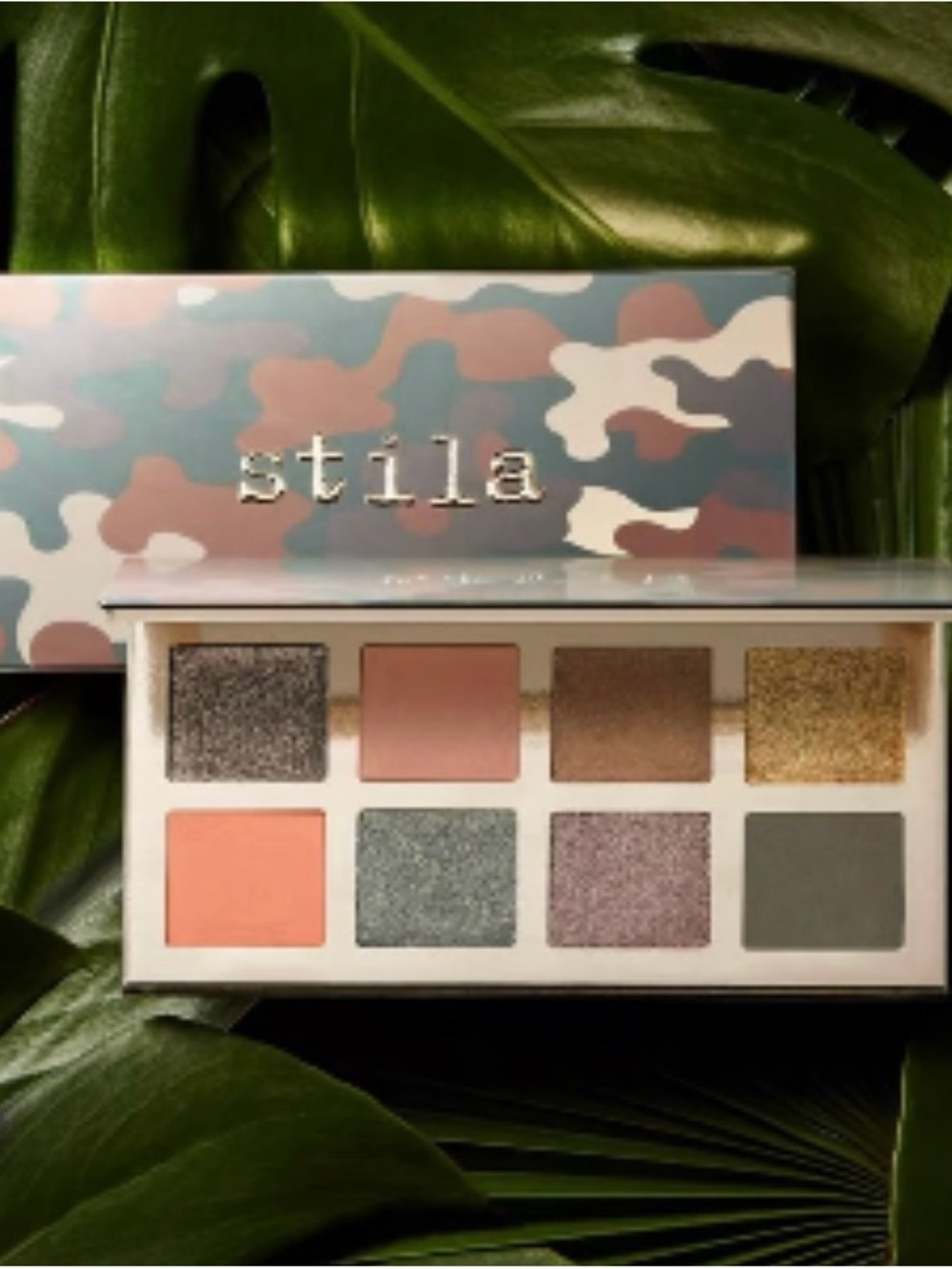 Stila Eyeshadow Palette — Pink, Gold, Peach & Gray Shades NEW WITH NO BOX